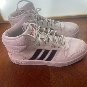 Adidas Hoops 2.0 Mid in white (style code: FW4478) Size Men's 8.5